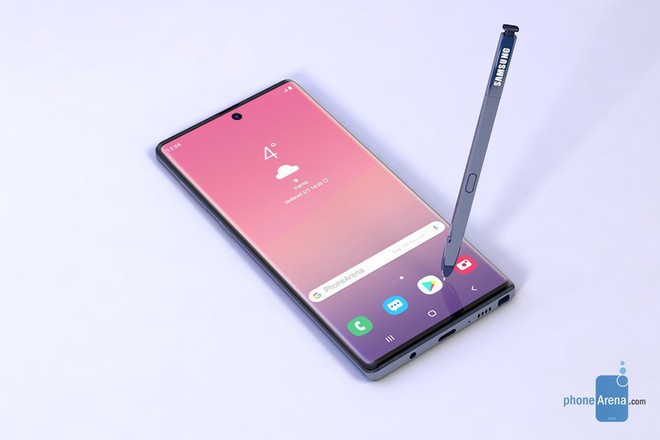 Galaxy Note 10 sẽ có nốt ruồi ở giữa màn hình, cụm camera đặt dọc? - Ảnh 1.