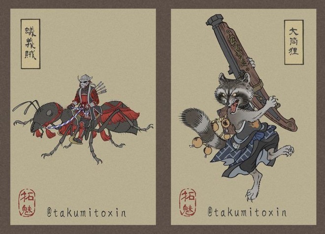Nghệ sĩ Nhật Bản tái hiện các siêu anh hùng Marvel dưới phong cách nghệ thuật dân gian thời Edo - Ảnh 3.