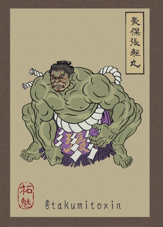 Nghệ sĩ Nhật Bản tái hiện các siêu anh hùng Marvel dưới phong cách nghệ thuật dân gian thời Edo - Ảnh 8.