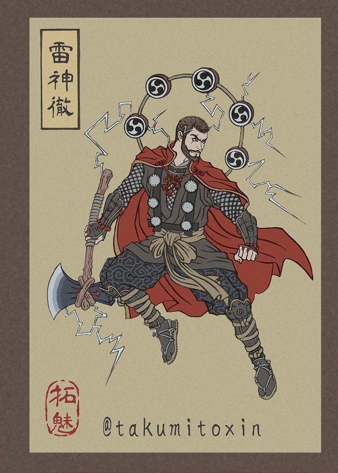 Nghệ sĩ Nhật Bản tái hiện các siêu anh hùng Marvel dưới phong cách nghệ thuật dân gian thời Edo - Ảnh 9.