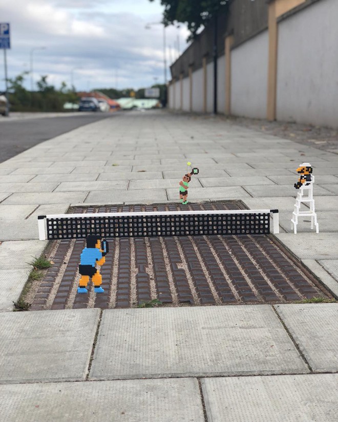 Nghệ sĩ Thụy Điển được tôn vinh vì phá hoại đường phố bằng pixel-art - Ảnh 19.