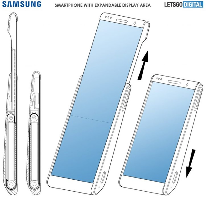 Samsung được phê duyệt sáng chế smartphone màn hình cuộn lại được, có thể mở rộng màn hình thêm 60% - Ảnh 1.