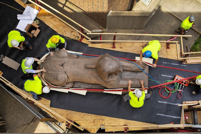 Đây là cách mà người ta di chuyển một tượng Nhân sư nặng 12 tấn - Ảnh 2.