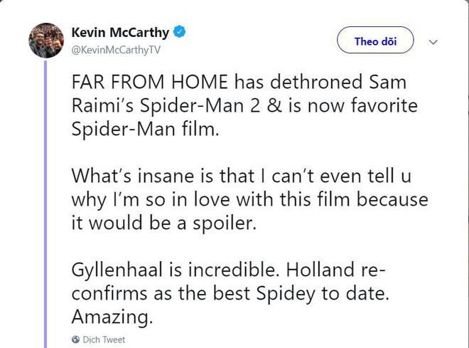 Những bình luận đầu tiên về Far From Home: Xuất sắc hơn cả Spider-Man 2 năm xưa! - Ảnh 1.