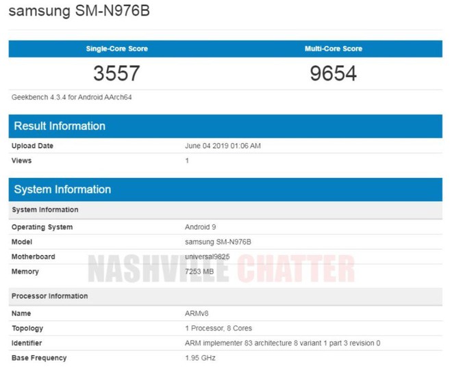 Samsung Galaxy Note 10 5G lộ điểm benchmark ấn tượng, trang bị tới 12GB RAM - Ảnh 2.