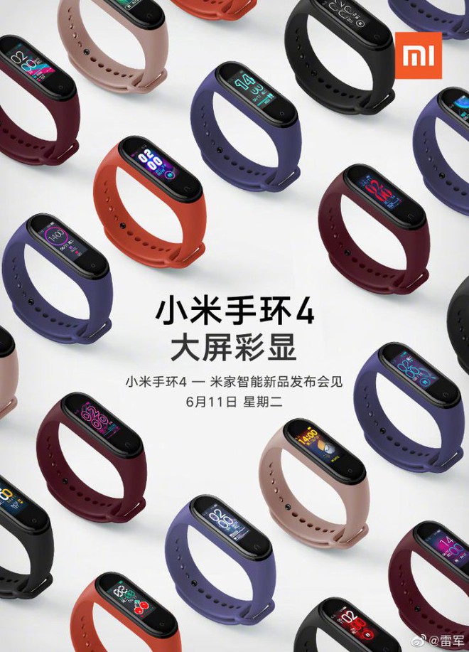 Đây chính là Mi Band 4 với màn hình màu, có nhiều tùy chọn màu sắc khác nhau - Ảnh 1.