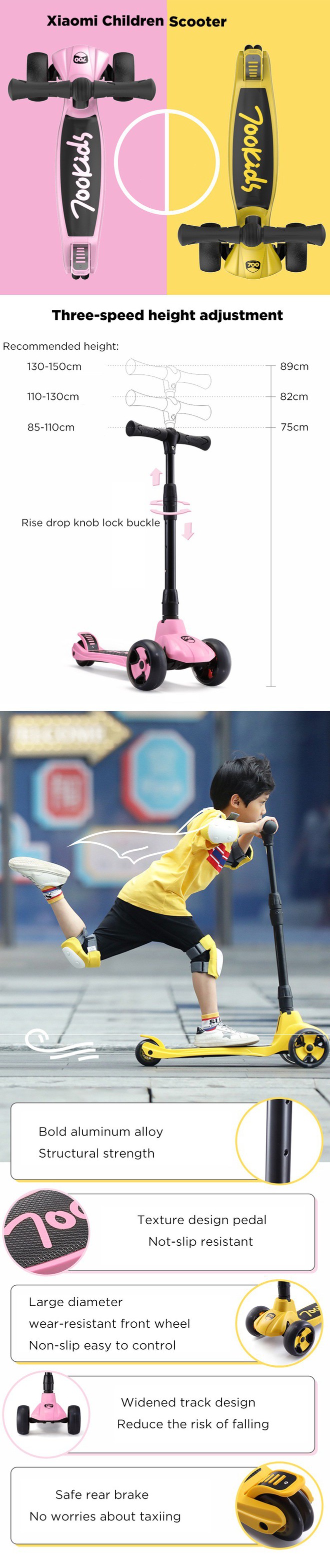 Xiaomi ra mắt xe trượt scooter cho trẻ em, gập lại dễ dàng, thiết kế chống té ngã, giá 837 ngàn - Ảnh 3.