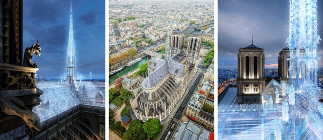Hãng thiết kế tạo ra Apple Store đề xuất khôi phục Nhà thờ Đức bà Paris với mái và tháp chuông bằng kính - Ảnh 2.