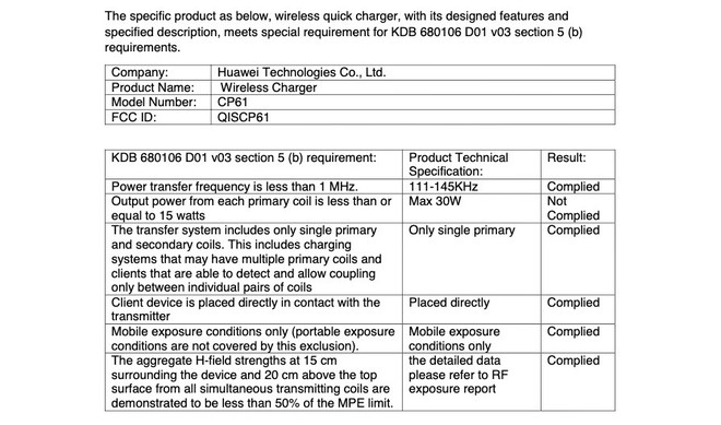 Huawei vừa đạt chứng nhận sạc không dây siêu nhanh 30W từ FCC. Liệu Mate 30 sẽ được trang bị công nghệ này? - Ảnh 2.