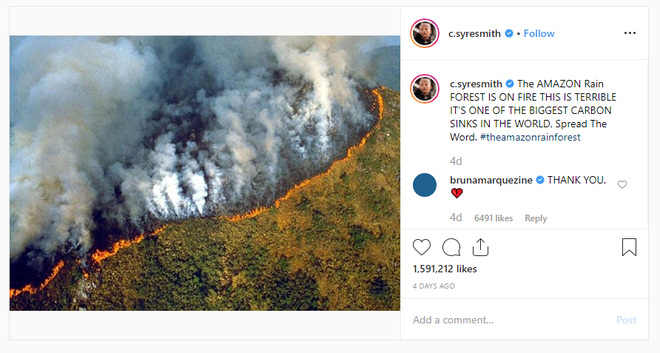 Hàng loạt sao cầu nguyện cho rừng Amazon, nhưng lại share nhầm ảnh đám cháy ở chỗ khác, kể cả Ronaldo, Djokovic hay Madonna - Ảnh 4.