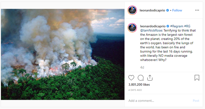 Hàng loạt sao cầu nguyện cho rừng Amazon, nhưng lại share nhầm ảnh đám cháy ở chỗ khác, kể cả Ronaldo, Djokovic hay Madonna - Ảnh 8.