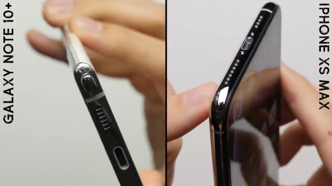 Rõ ràng cong là thế nhưng màn hình Galaxy Note 10 lại bền hơn iPhone XS Max trong bài kiểm tra thả rơi - Ảnh 2.