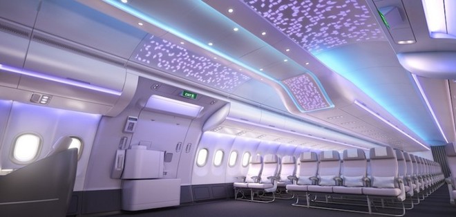 Cận cảnh dàn nội thất siêu hiện đại sắp được trang bị cho các máy bay của Airbus trong tương lai - Ảnh 1.