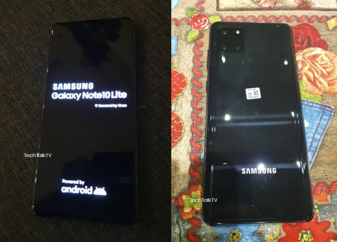 Galaxy Note 10 Lite lộ ảnh thực tế: Màn hình phẳng, cụm camera sau hình vuông - Ảnh 1.