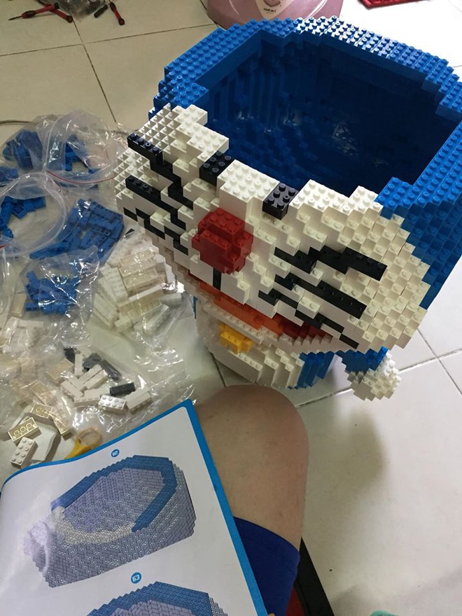 Thanh niên hì hục cả tuần lắp mô hình 4.500 miếng Lego hình Doraemon, chưa kịp giao khách thì bị mèo phá tan tành trong 1 nốt nhạc - Ảnh 1.