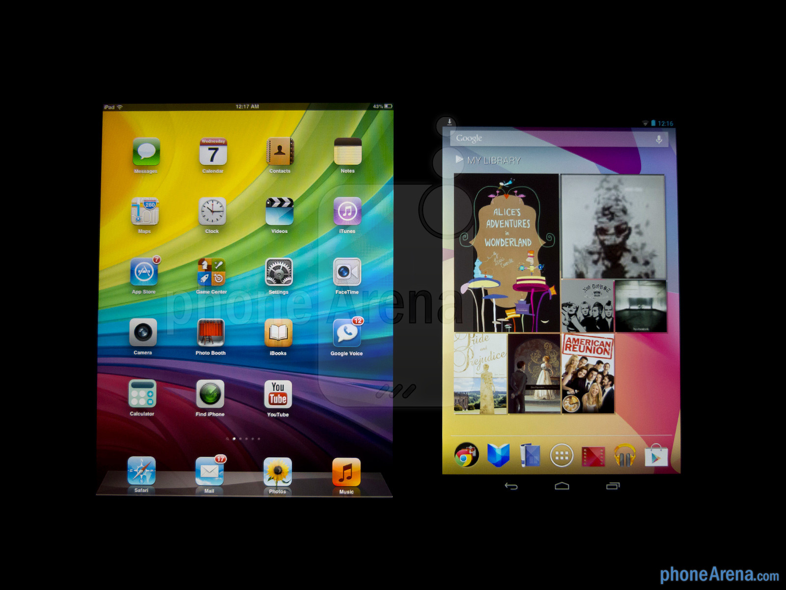 So sánh Apple iPad mini và Google Nexus 7 10