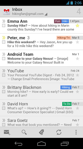 Gmail cho Android được "l&ecirc;n đời" 2