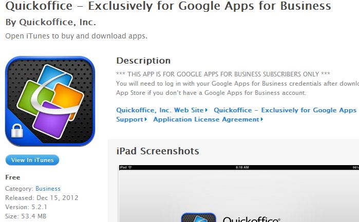 Google công bố QuickOffice miễn phí cho iPhone và Android 2