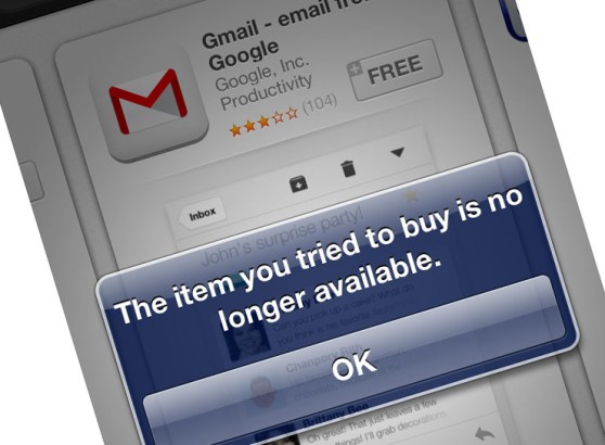App Store gặp vấn đề với ứng dụng Gmail? 1