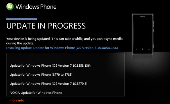 Nokia Lumia 800 đã có thể nâng cấp lên Windows Phone 7.8 qua Zune 1