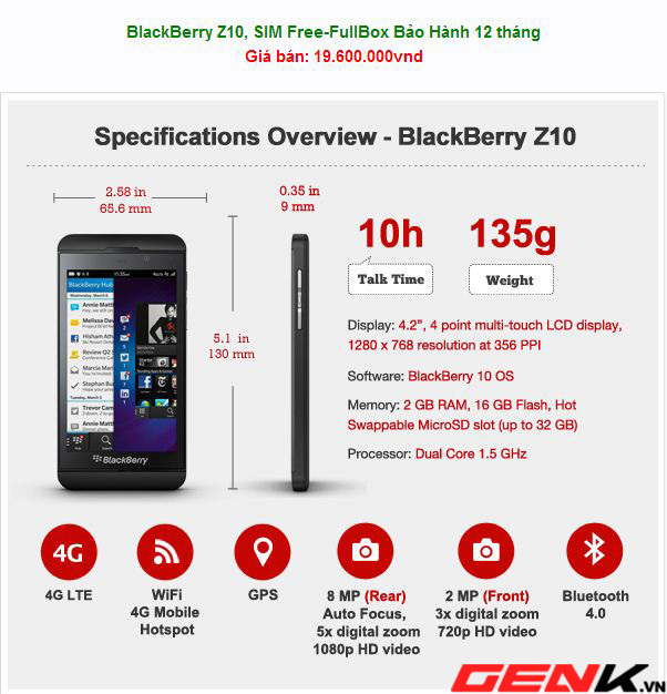BlackBerry Z10 rục rịch về Việt Nam theo đường xách tay, giá từ 18 triệu đồng 3