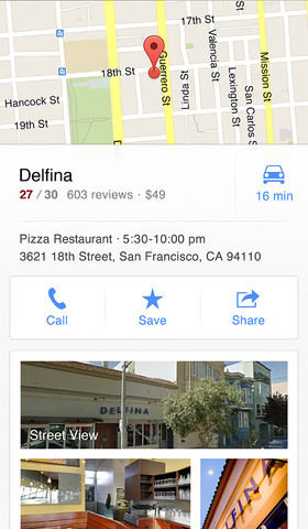 Google Maps trên iOS nhận bản cập nhật 1.1 1
