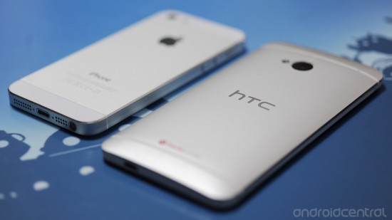 HTC One so dáng cùng iPhone 5 1