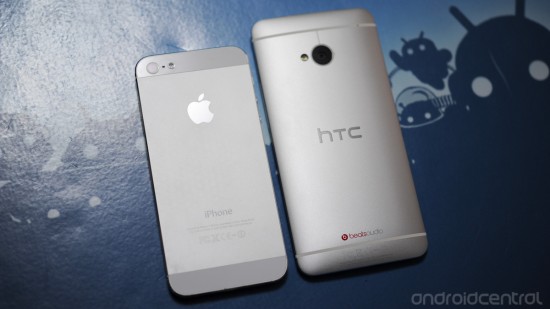 HTC One so dáng cùng iPhone 5 2