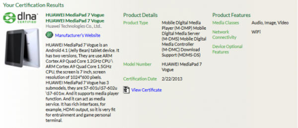 Rò rỉ tablet Huawei MediaPad 7 Vogue 2