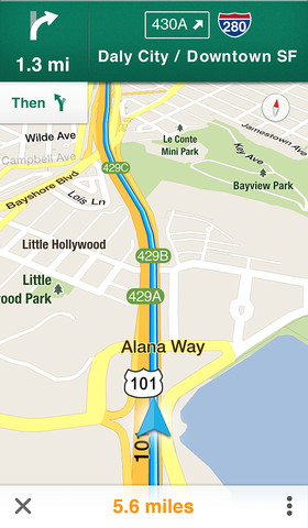 Google Maps trên iOS nhận bản cập nhật 1.1 2