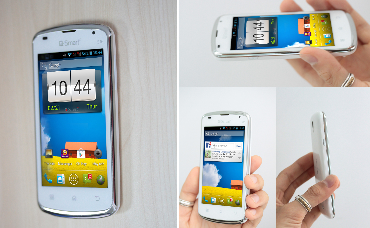 Q-Smart S16: Android 4.1 Jelly Bean, màn hình 4 inch độ phân giải WVGA 1