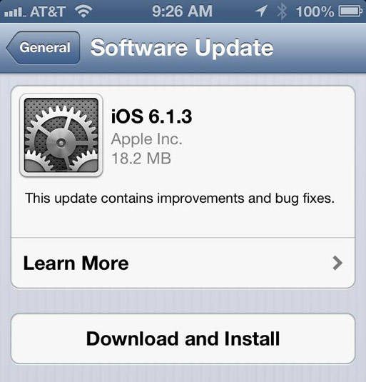 Apple cập nhật iOS 6.1.3 sửa tận gốc lỗi bảo mật 2