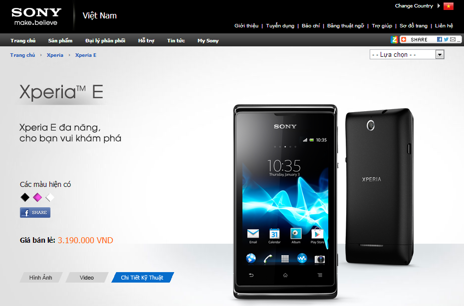 Sony Xperia E chính hãng có giá 3,2 triệu đồng 1