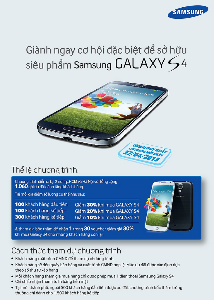 Fan công nghệ xếp hàng thâu đêm chờ hưởng ưu đãi mua Galaxy S4 1