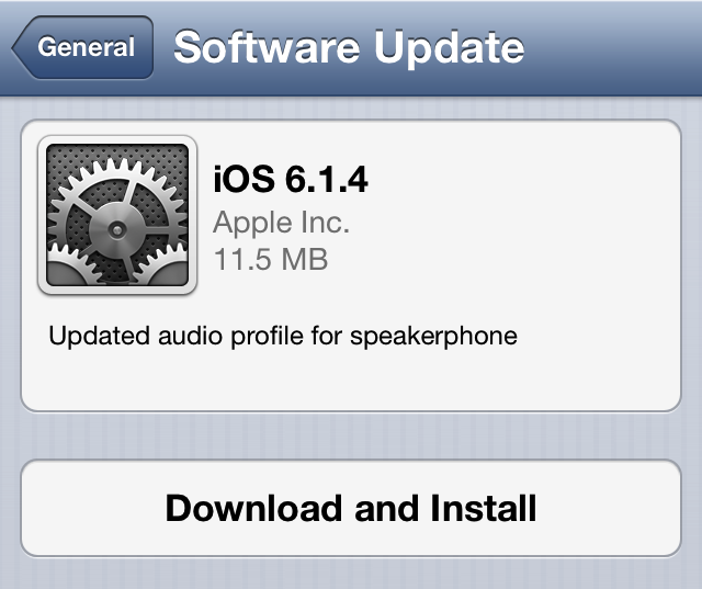 iPhone 5 được cập nhật iOS 6.1.4 sửa lỗi âm thanh 1