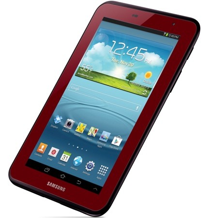 Galaxy Tab 2 7 inch ra mắt phiên bản màu đỏ 1