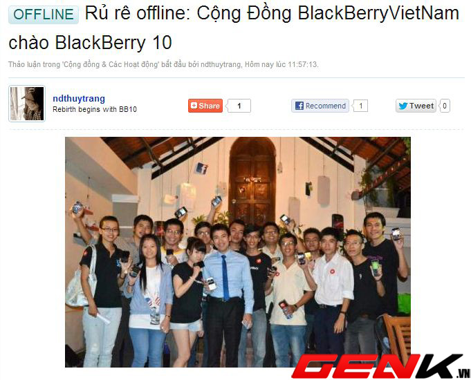 Fan BlackBerry Việt "sôi sục" với sự kiện ra mắt BlackBerry 10 4