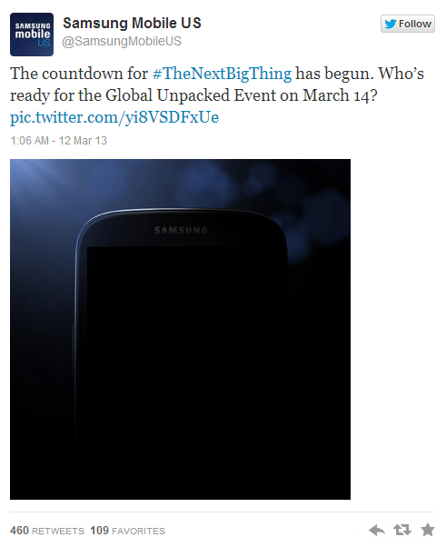 Samsung đăng tải hình ảnh Galaxy S IV 1