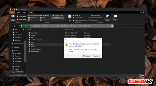 Sửa lỗi “Permission to access this folder” khi truy cập vào thư mục trong Windows 10 - Ảnh 1.