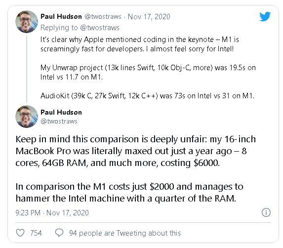 Chip M1 của Apple thay đổi khái niệm hiệu suất của máy tính xách tay trong tương lai - Ảnh 3.