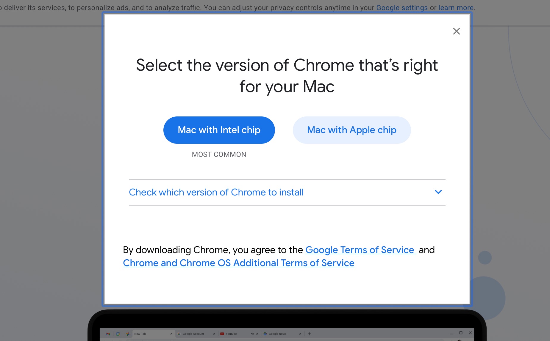 mac chrome check for updates