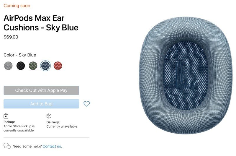 Đệm tai thay thế cho AirPods Max của Apple có giá lên tới 69 USD, không có củ sạc, cáp âm thanh giá 35 USD - Ảnh 1. Đệm tai thay thế cho AirPods Max của Apple có giá lên tới 69 USD, không có củ sạc, cáp âm thanh giá 35 USD - Ảnh 1.