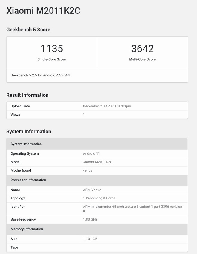 Xiaomi Mi 11 với chip Snapdragon 888 lộ điểm hiệu năng, chính thức ra mắt vào ngày 28 tháng 12 - Ảnh 2.