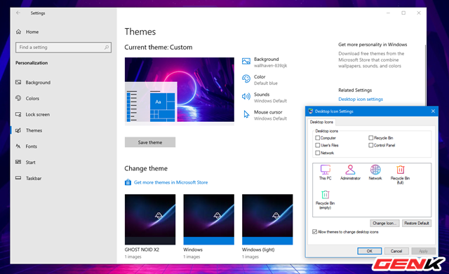 Hô biến Desktop của Windows 10 thành trạm không gian với bộ giao diện Neon Space - Ảnh 13.