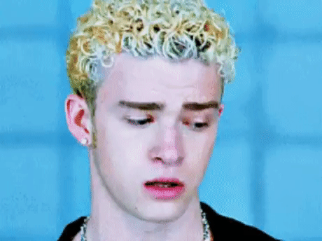 Mái tóc mì tôm cũng từng là 1 ký ức đáng quên của Justin Timberlake.
