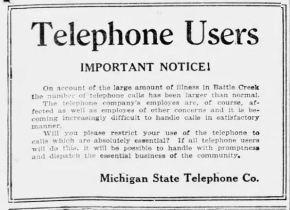 Cách ly xã hội thời dịch 102 năm trước, vì sao các công ty ‘cầu xin’ khách hàng hạn chế sử dụng điện thoại hết mức có thể? - Ảnh 4.