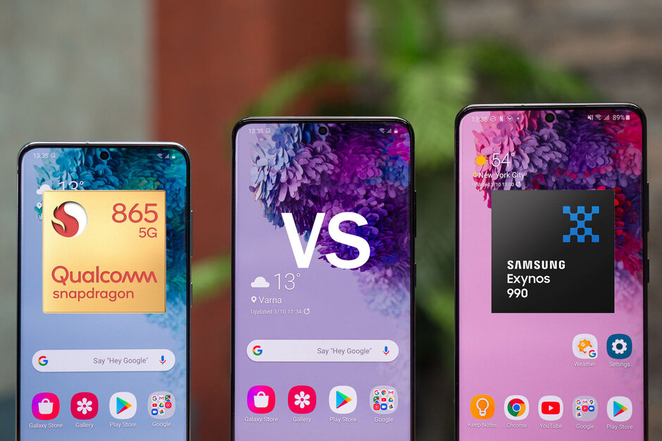 samsung exynos 990 vs snapdragon 865 plus