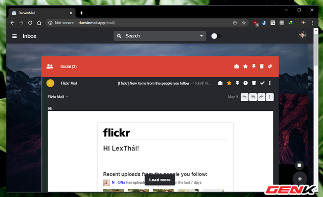 Giao diện soạn mail.