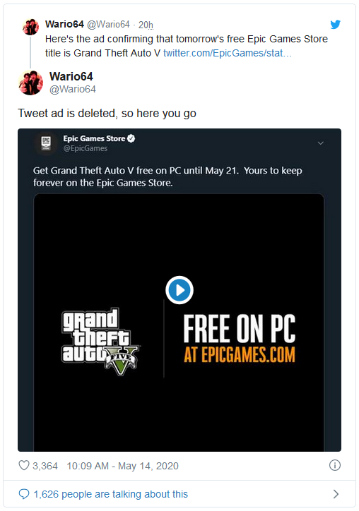 Grand Theft Auto free download crashes Epic Games store