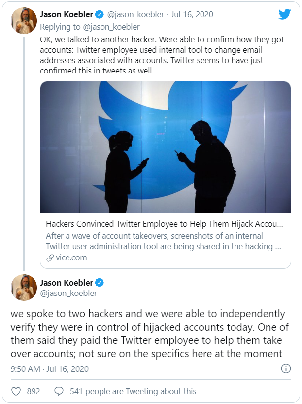 Có thể chính nhân viên của Twitter hoặc công cụ của Twitter đã tham gia vào vụ hack lịch sử vừa xảy ra - Ảnh 3.